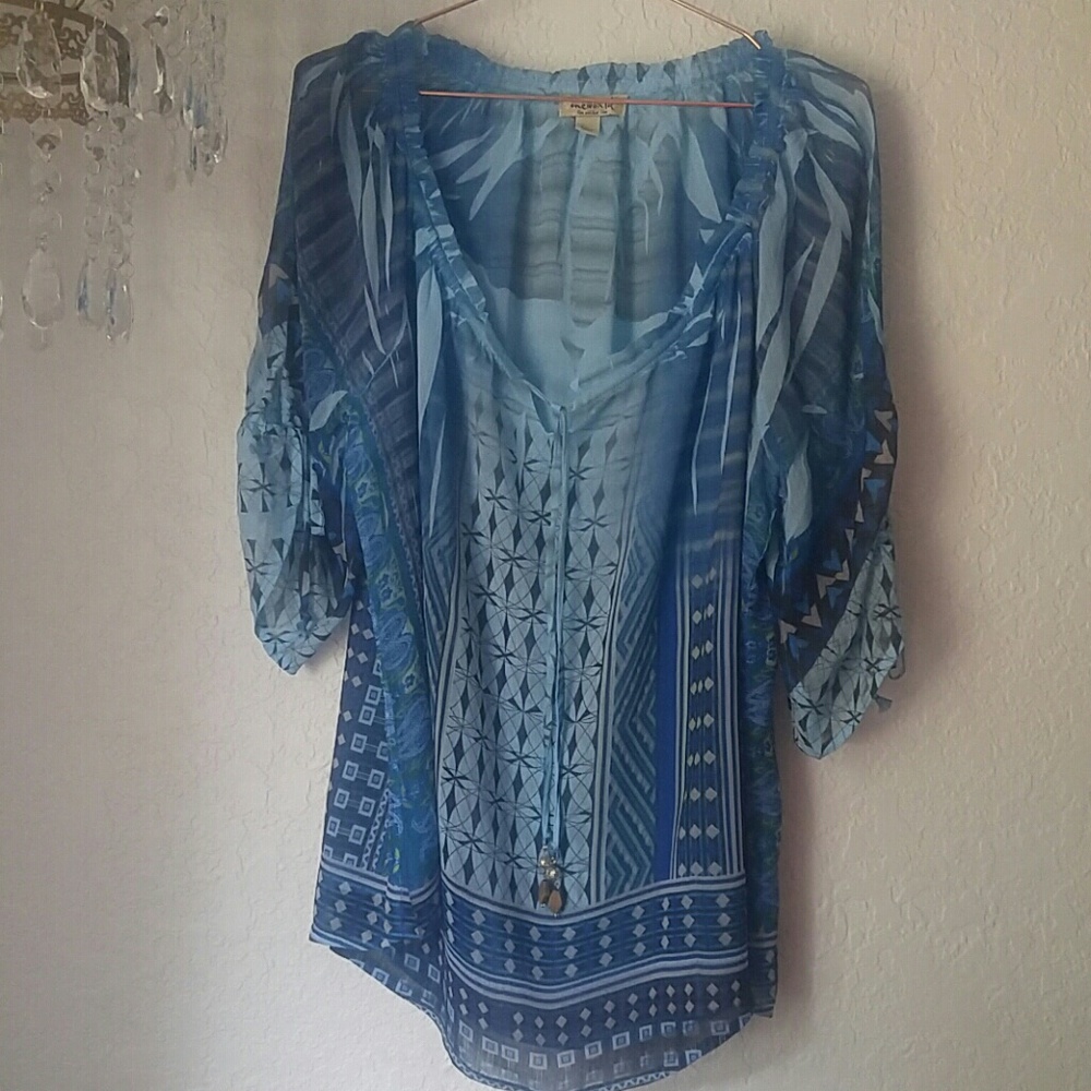 One world Semi Transparent Top SZ 1X
